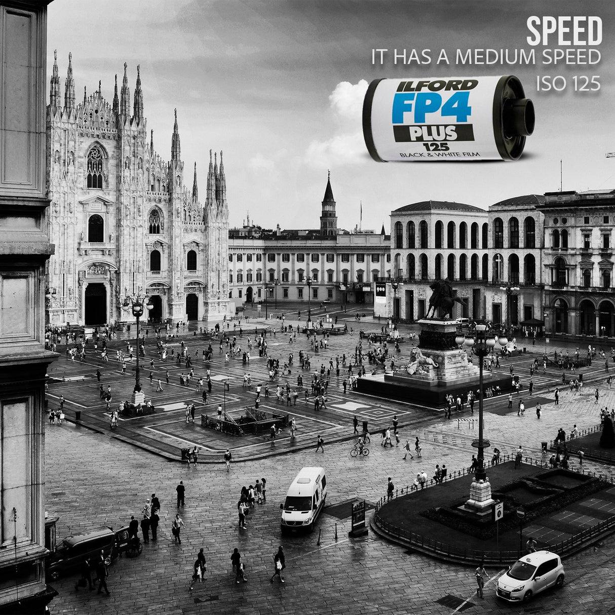 Ilford FP4 Plus 35mm Black and White Medium Speed Roll Film with 36 Exposures (10-Pack) Bundle