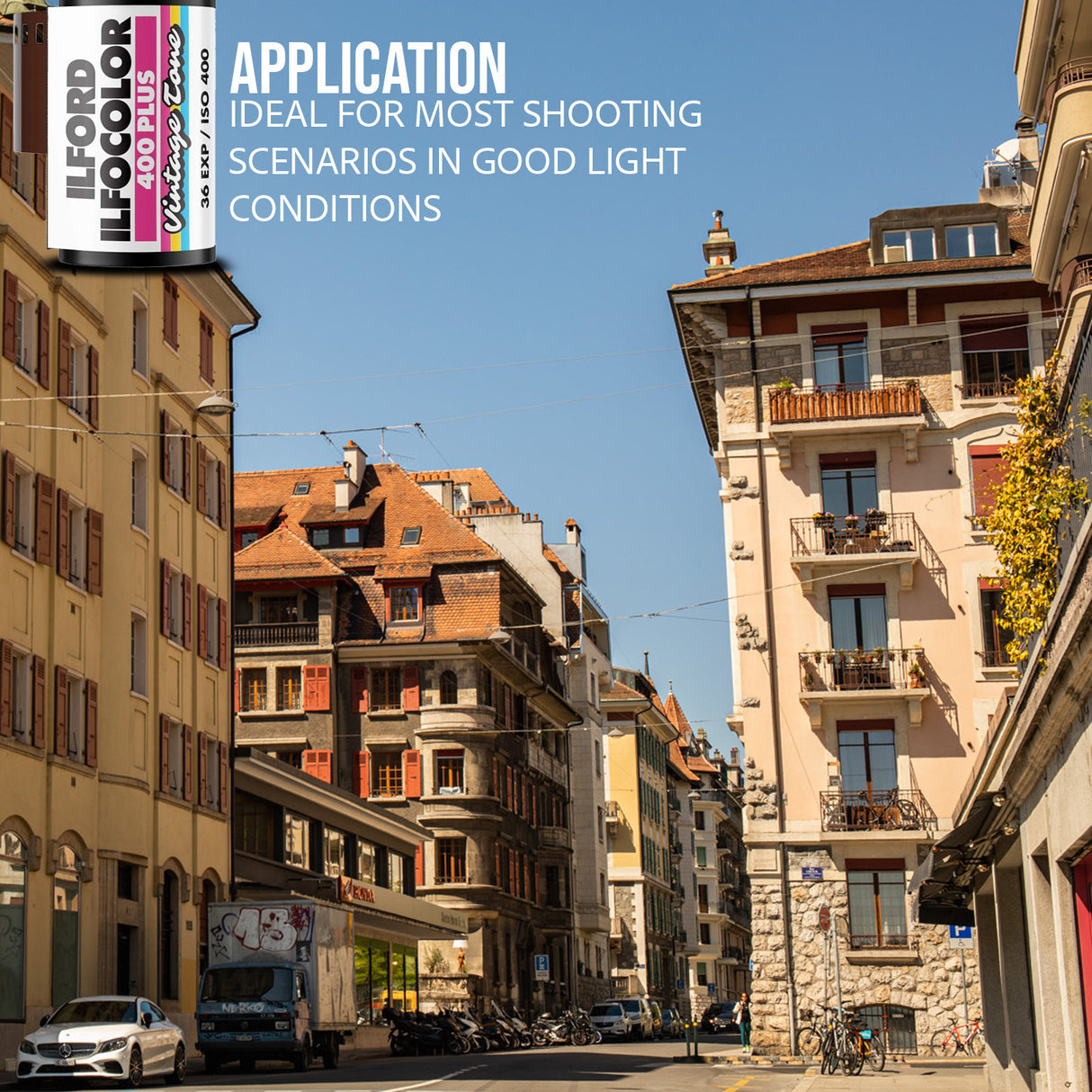 Ilford Ilfocolor Vintage Tone 400 Plus 36 Exposures Color Negative Film Roll (3-Pack) Bundle