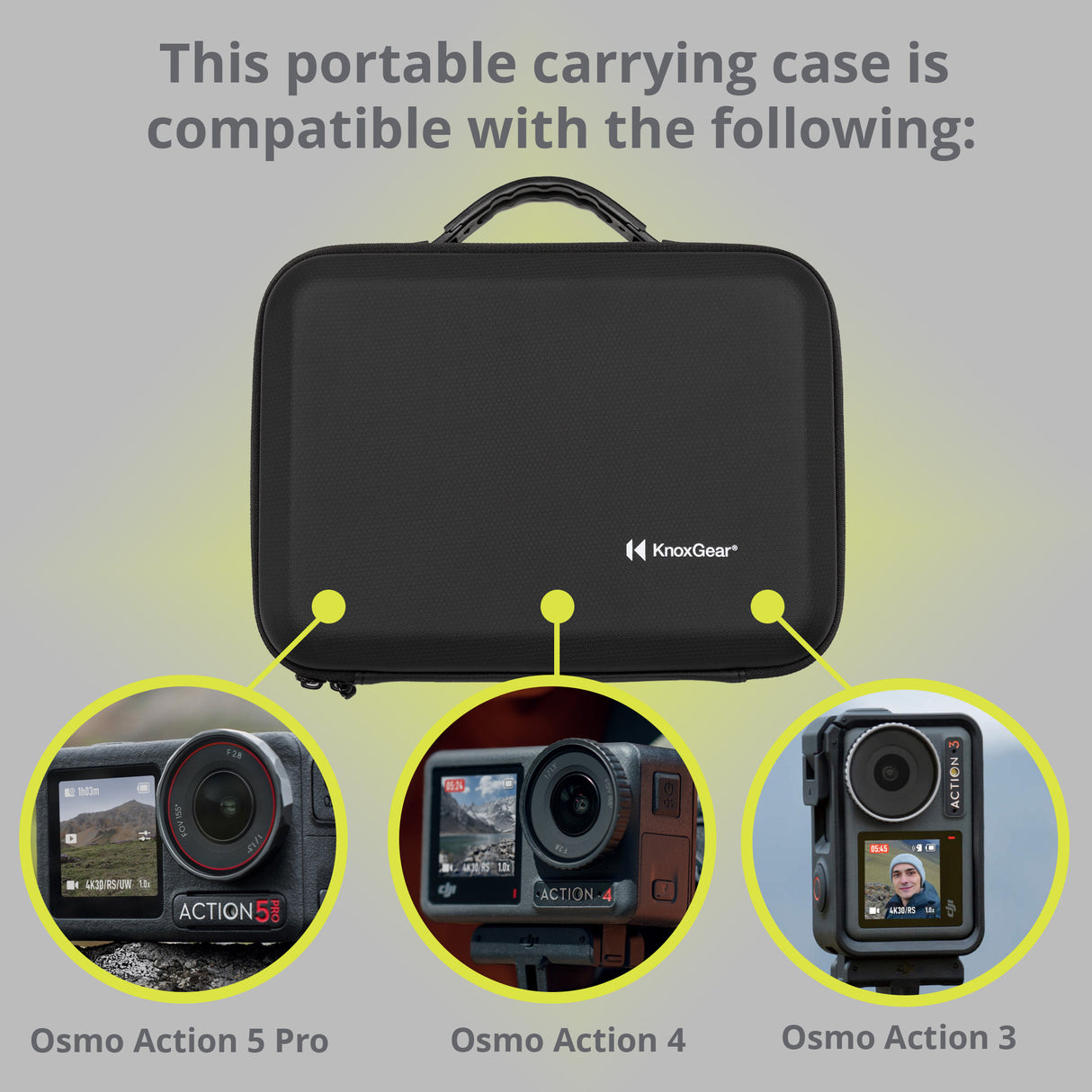 Knox Gear Osmo Action 5 / Action 4 Portable Storage and Carrying Case