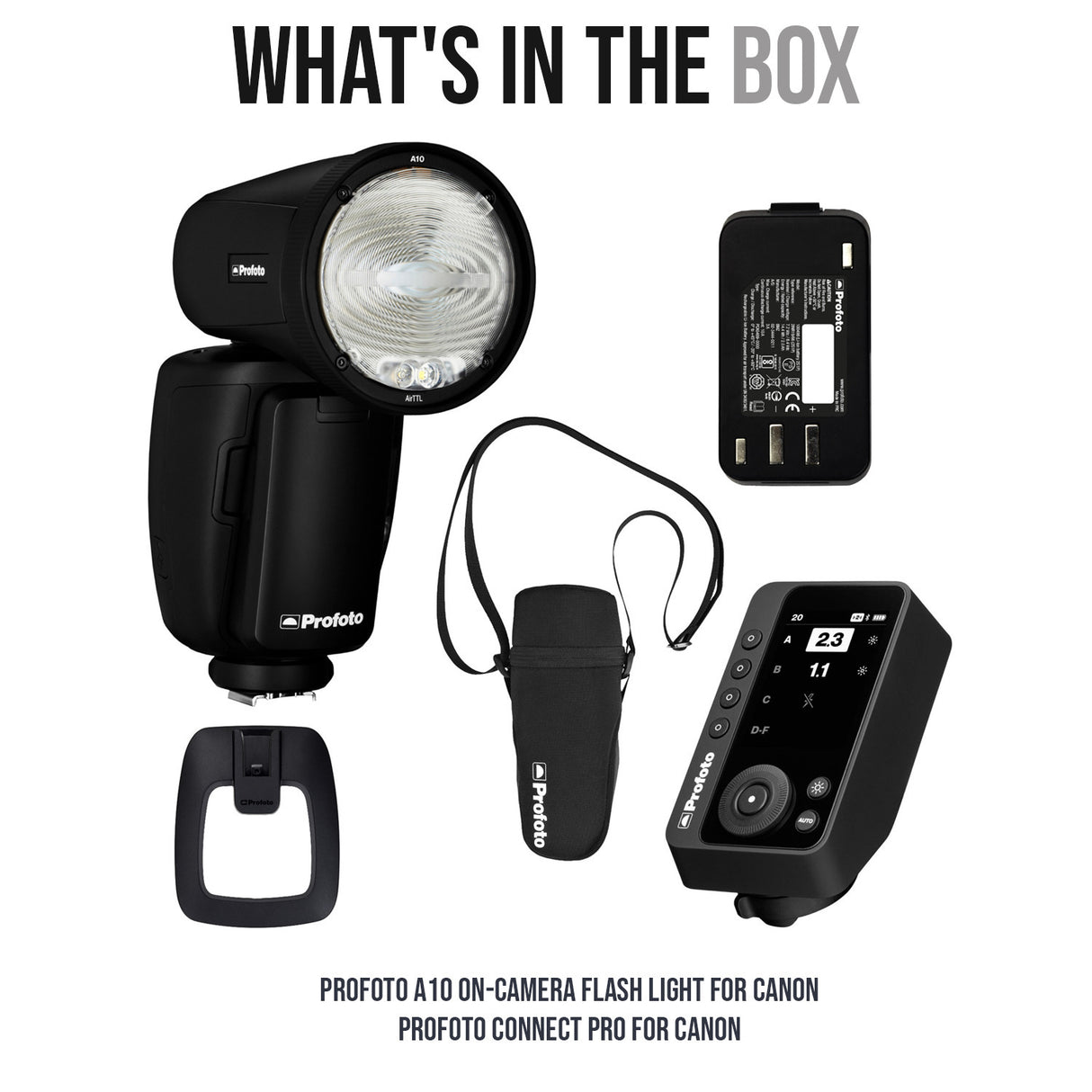 Profoto A10 On-Camera Flash Light for Canon with Connect Pro Bundle