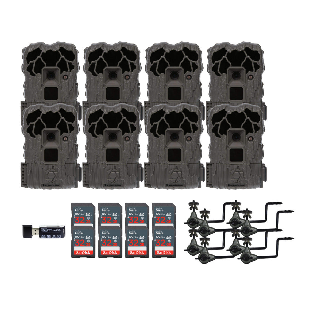 Stealth Cam 20MP Trail Camera with 60 Feet Range Detection and 720P Video (2-Pack) x 4 Bundle