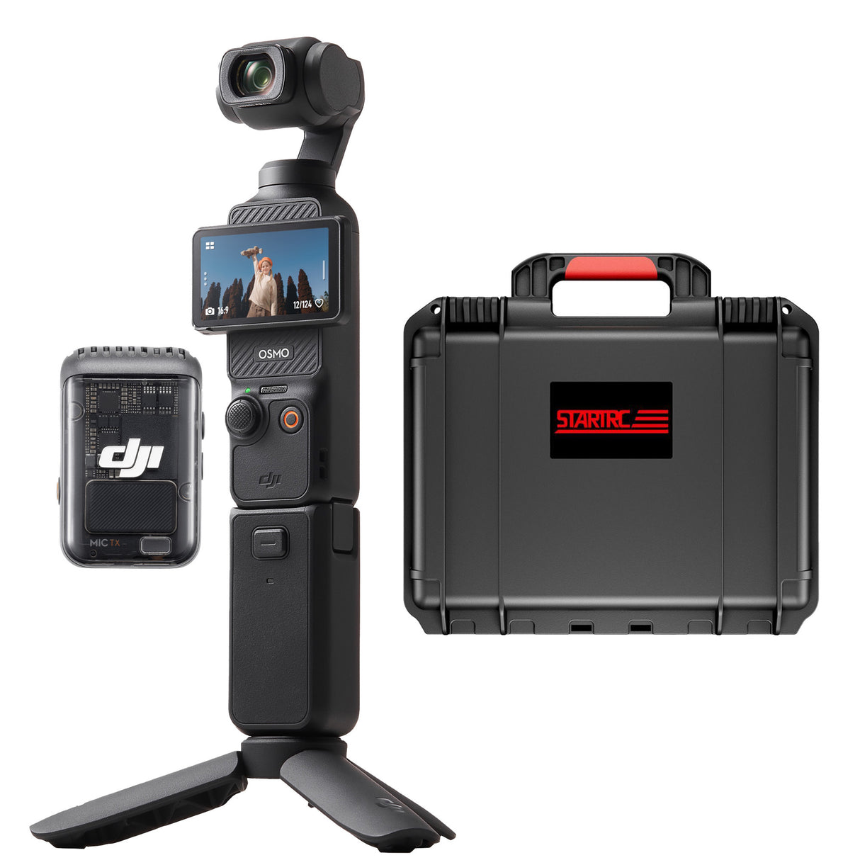 DJI Osmo Pocket 3 Creator Combo with Waterproof Hard Carry Case for DJI Pocket 3 Bundle