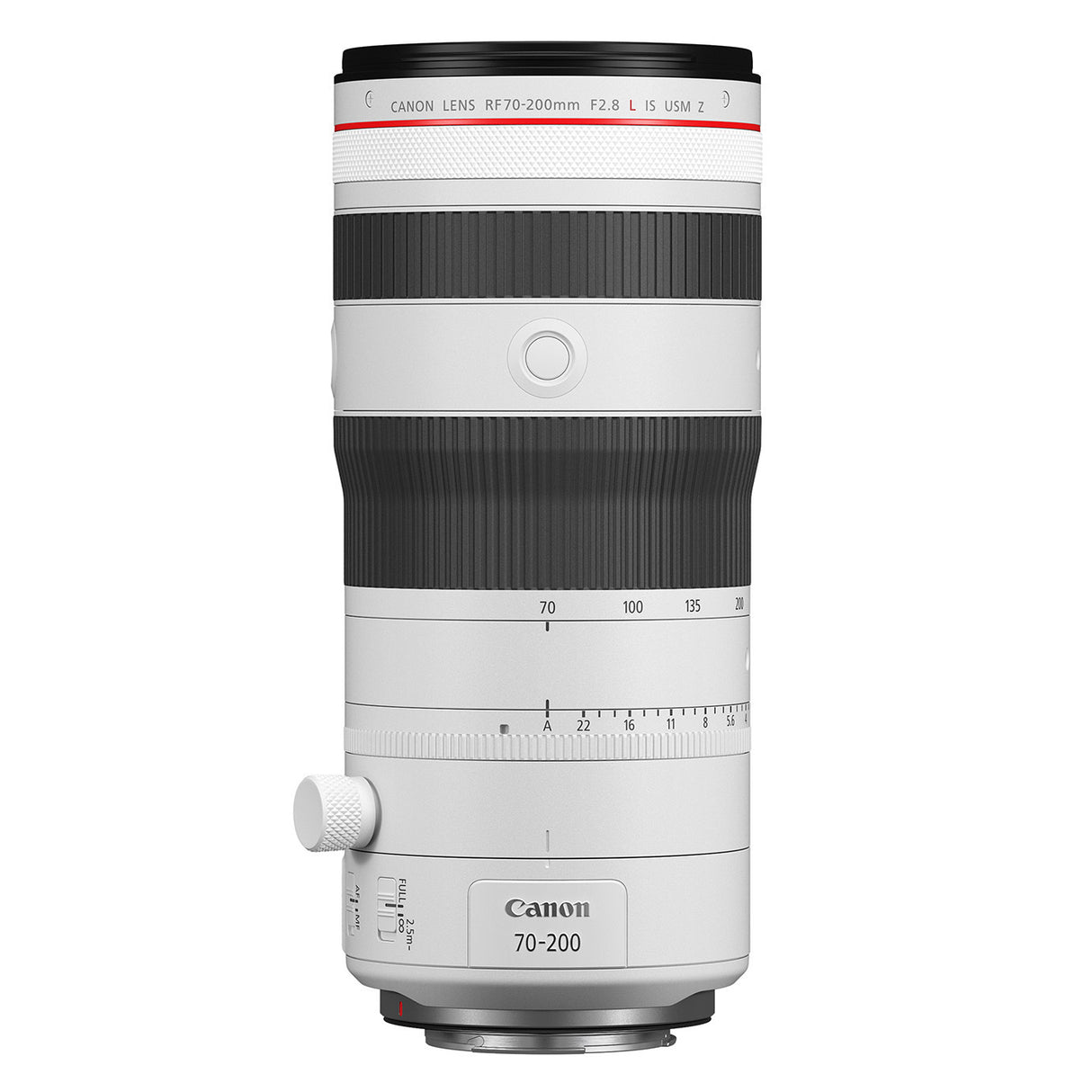 Canon RF 70-200mm f2.8 L IS USM Z Hybrid Zoom Lens with Iris Ring and Nano USM Motors (White)