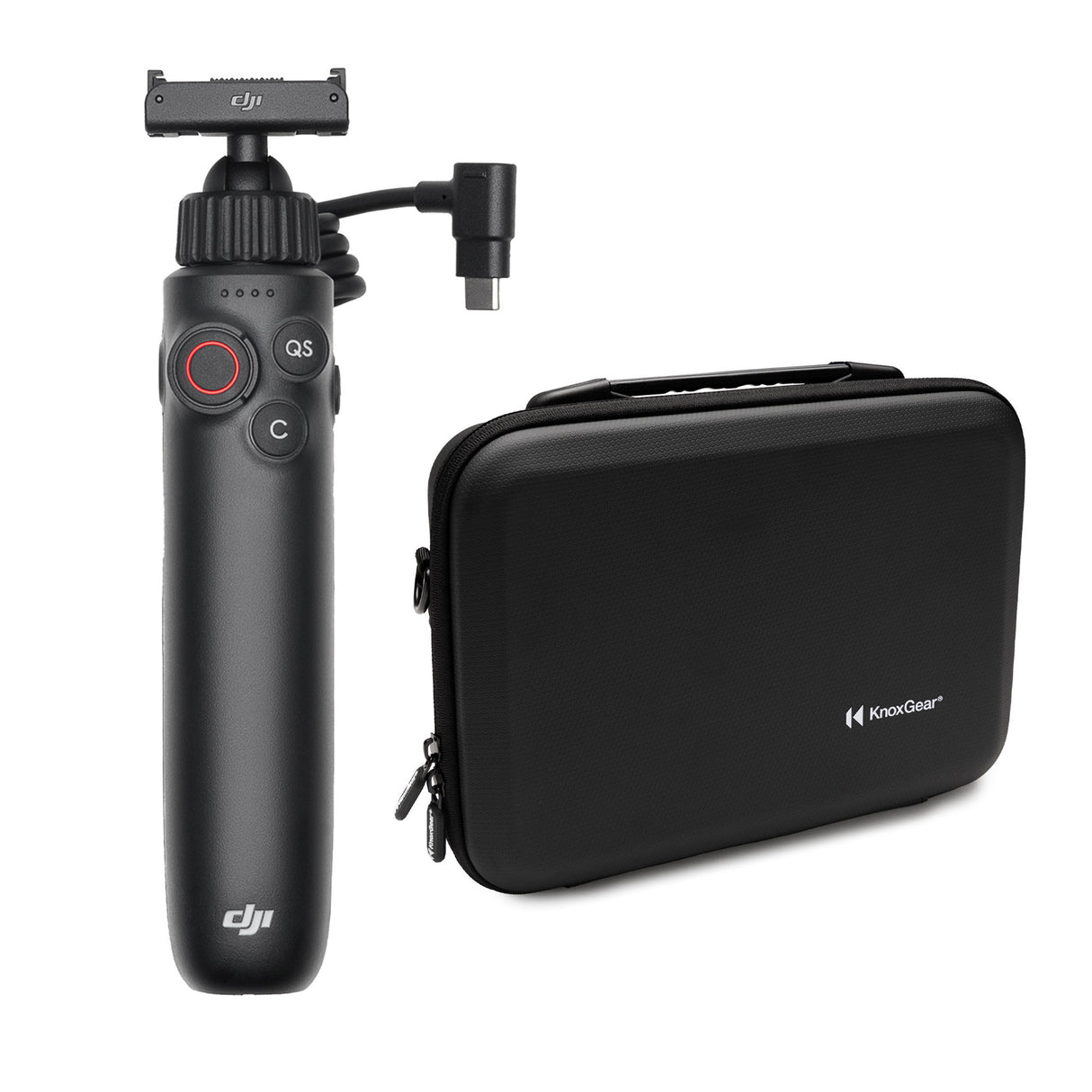 DJI Osmo Action Multifunctional Charging Handle with Portable Storage and Carrying Case bundle