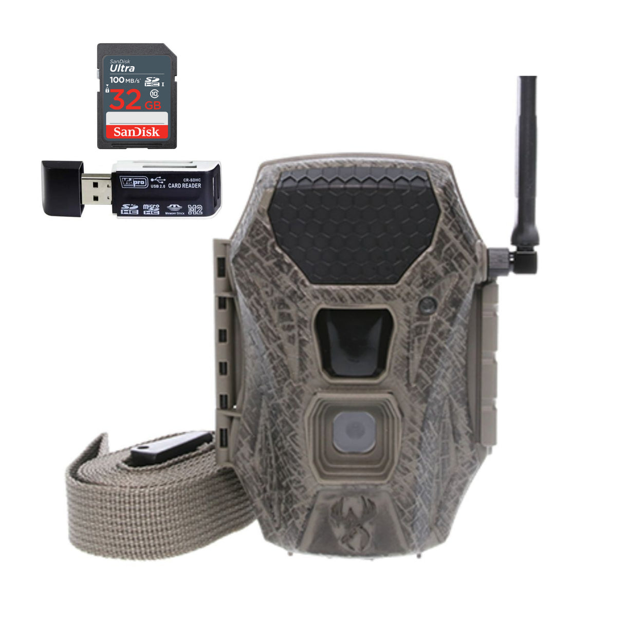 Wildgame Innovations Terra Cell 16MP Cellular Trail Camera with Memory Card and Card Reader Bundle
