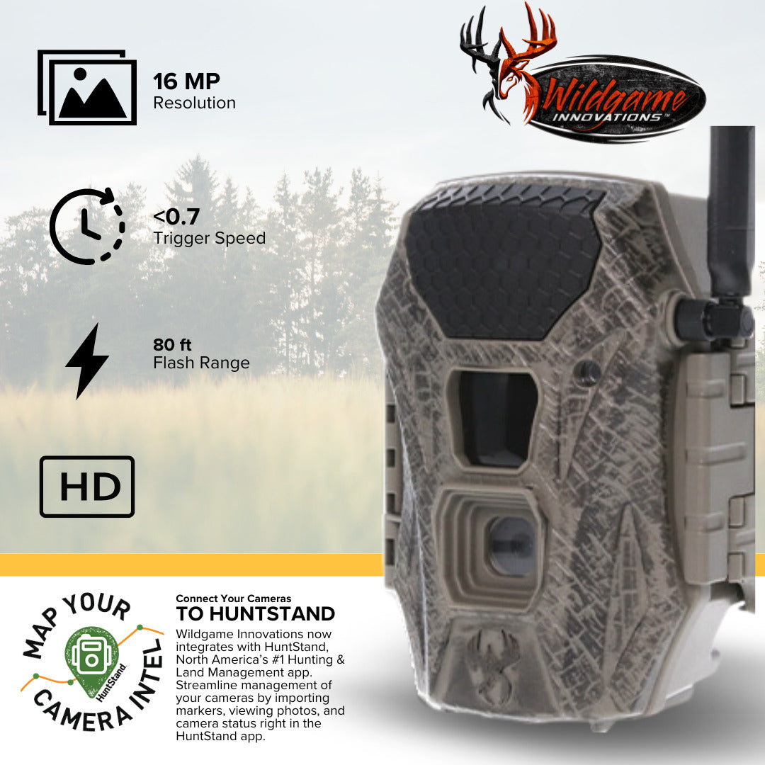 Wildgame Innovations Terra Cell 16MP Cellular Trail Camera with Memory Card and Card Reader Bundle