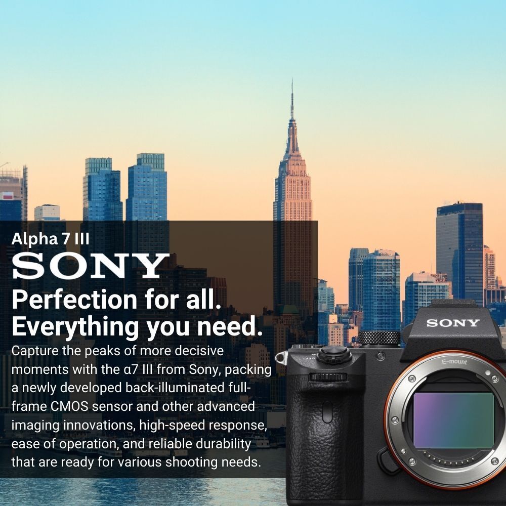 Sony Alpha a7 III 24.2MP Full Frame Mirrorless Digital Camera with 28 To 70mm Lens Bundle