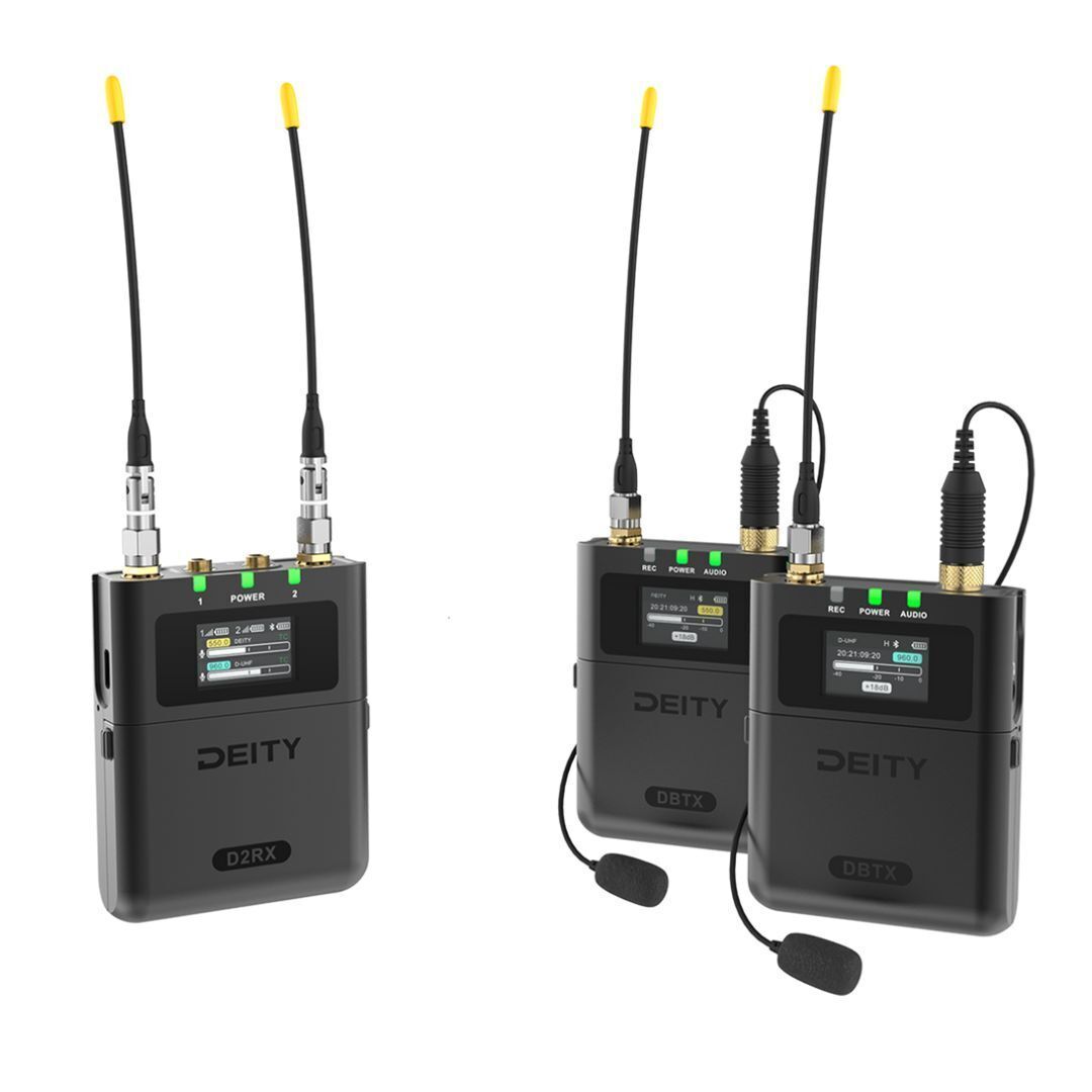 Deity Microphones Theos Digital Wireless UHF System 2 Channel Kit with Wireless Syncing (Black)