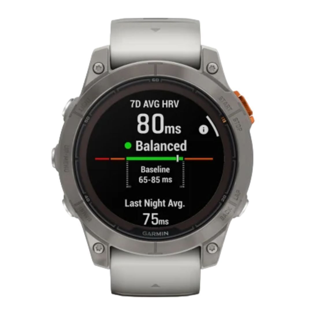 Garmin fenix 7 Pro Sapphire Solar Edition Water-Resistant GPS Smartwatch (Fog Gray and Ember Orange)