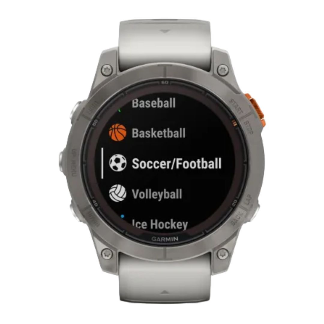 Garmin fenix 7 Pro Sapphire Solar Edition Water-Resistant GPS Smartwatch (Fog Gray and Ember Orange)
