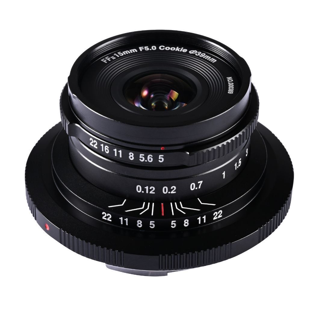 Laowa 15mm f5 Cookie FF Lens with 110-Degree Angle of View and Compact Body (Black, L-Mount)
