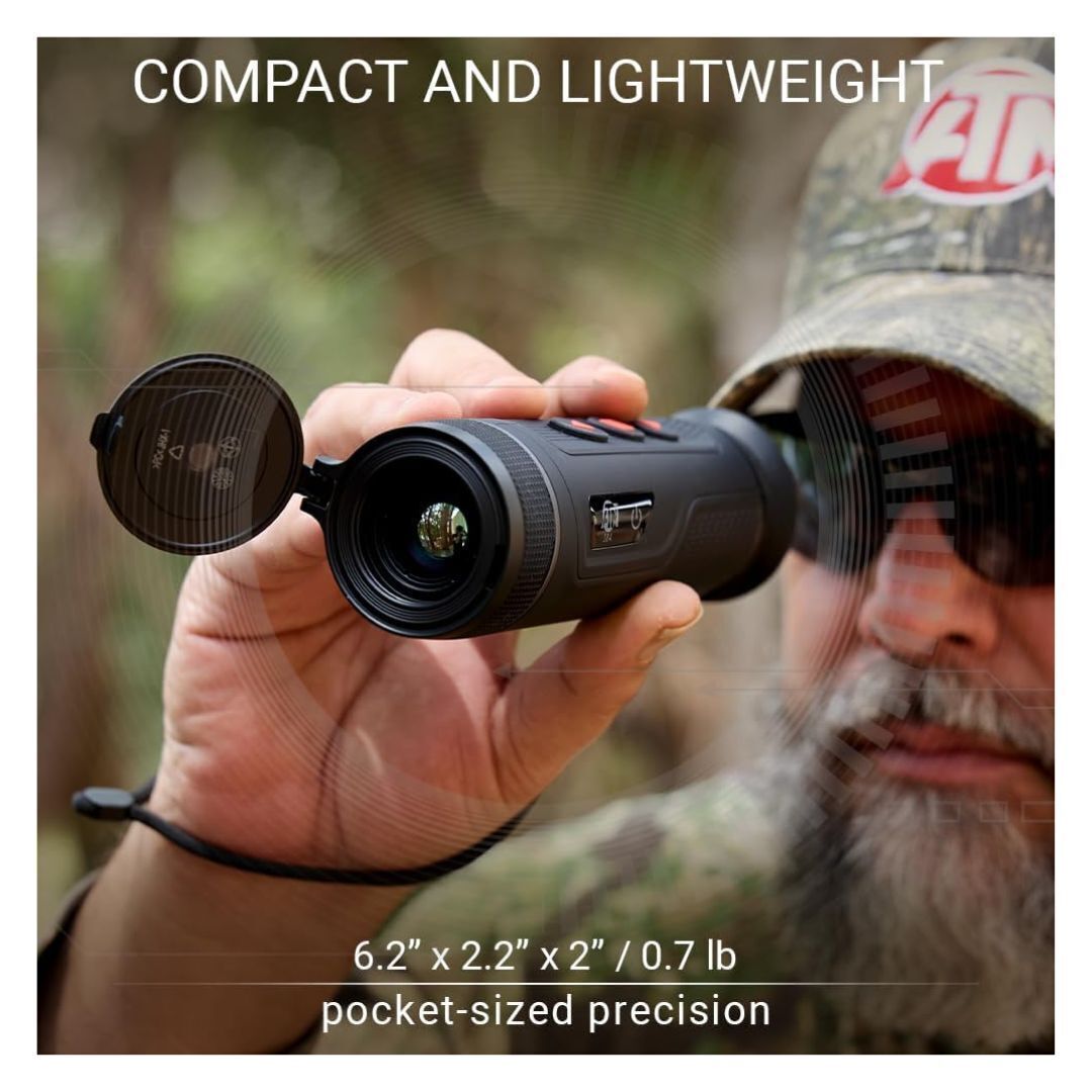 ATN BlazeTrek 319 Thermal Monocular with 5 Color Palettes, 16GB Storage, and Compact Design (Black)