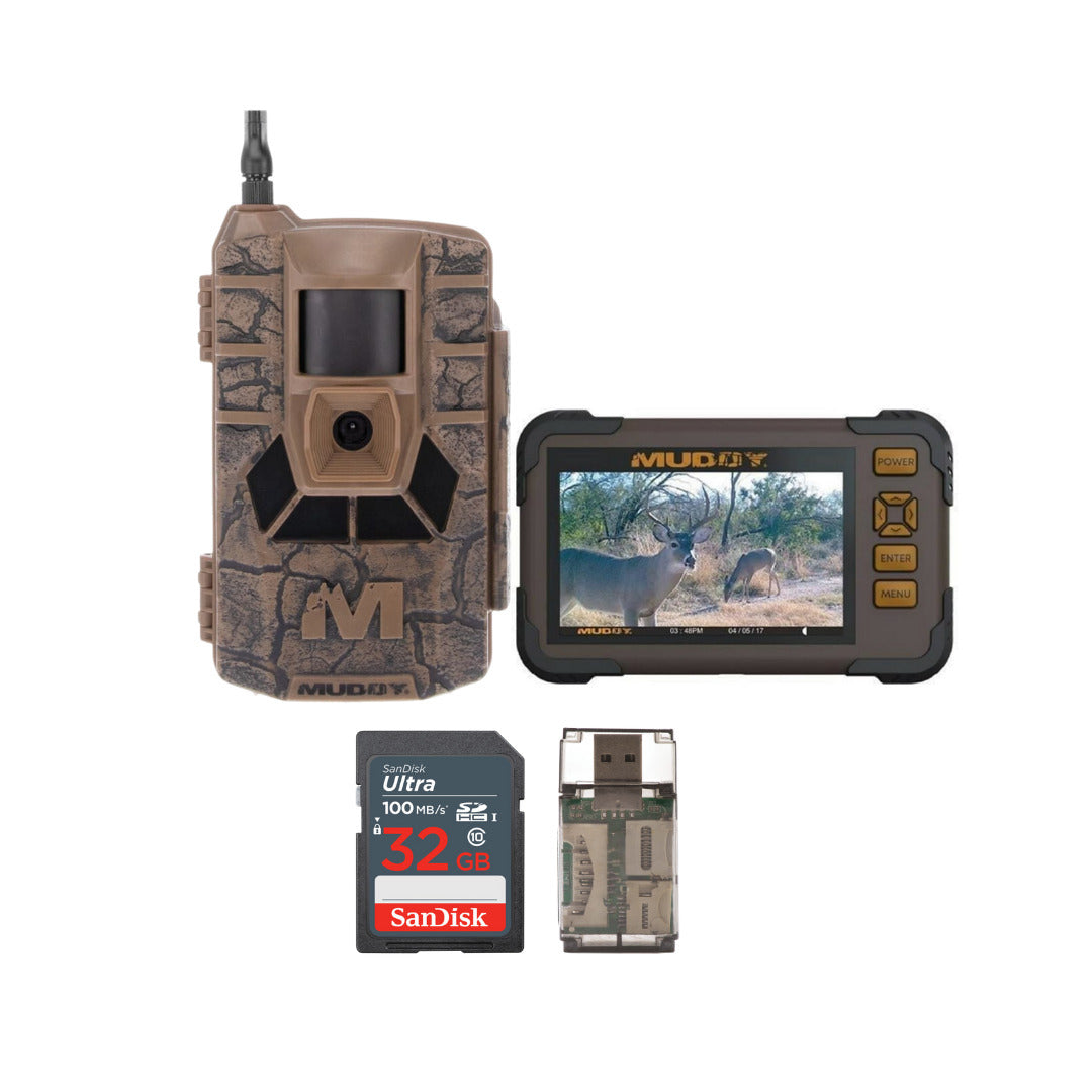 Muddy Matrix 36MP Imaging Cellular Trail Camera with On Demand Photo with Card Reader Bundle
