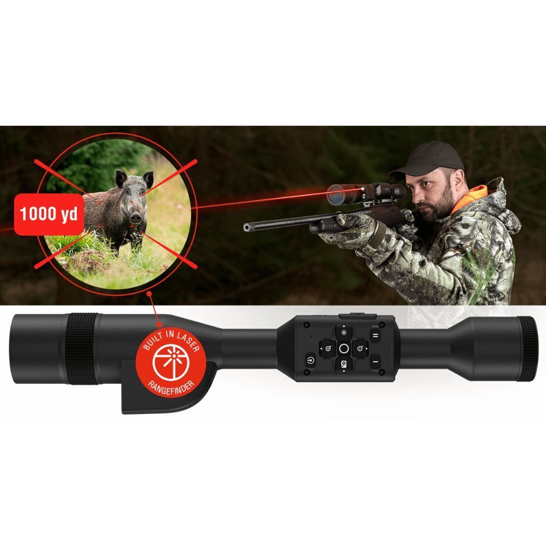 ATN X-Sight 5 LRF 3-15x Ultra HD Smart Day and Night Vision Rifle Scope with Laser Rangefinder