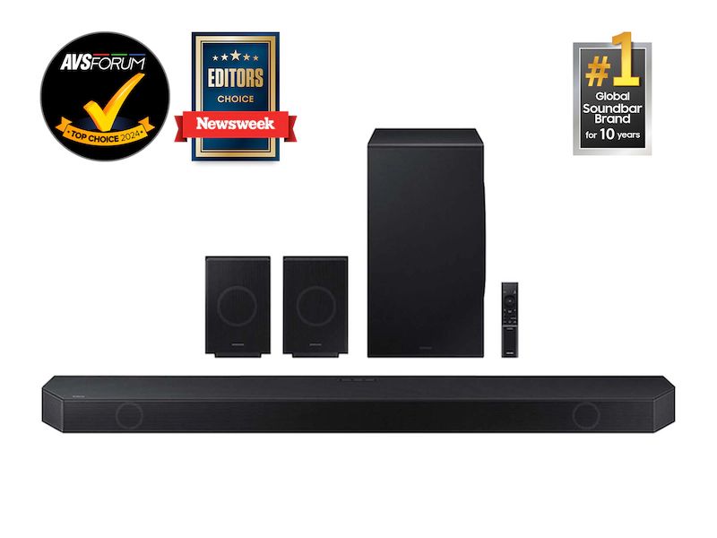 Samsung Q990D 11.1.4ch Wireless Dolby Atmos Soundbar with Q-Symphony Technology (Graphite Black)