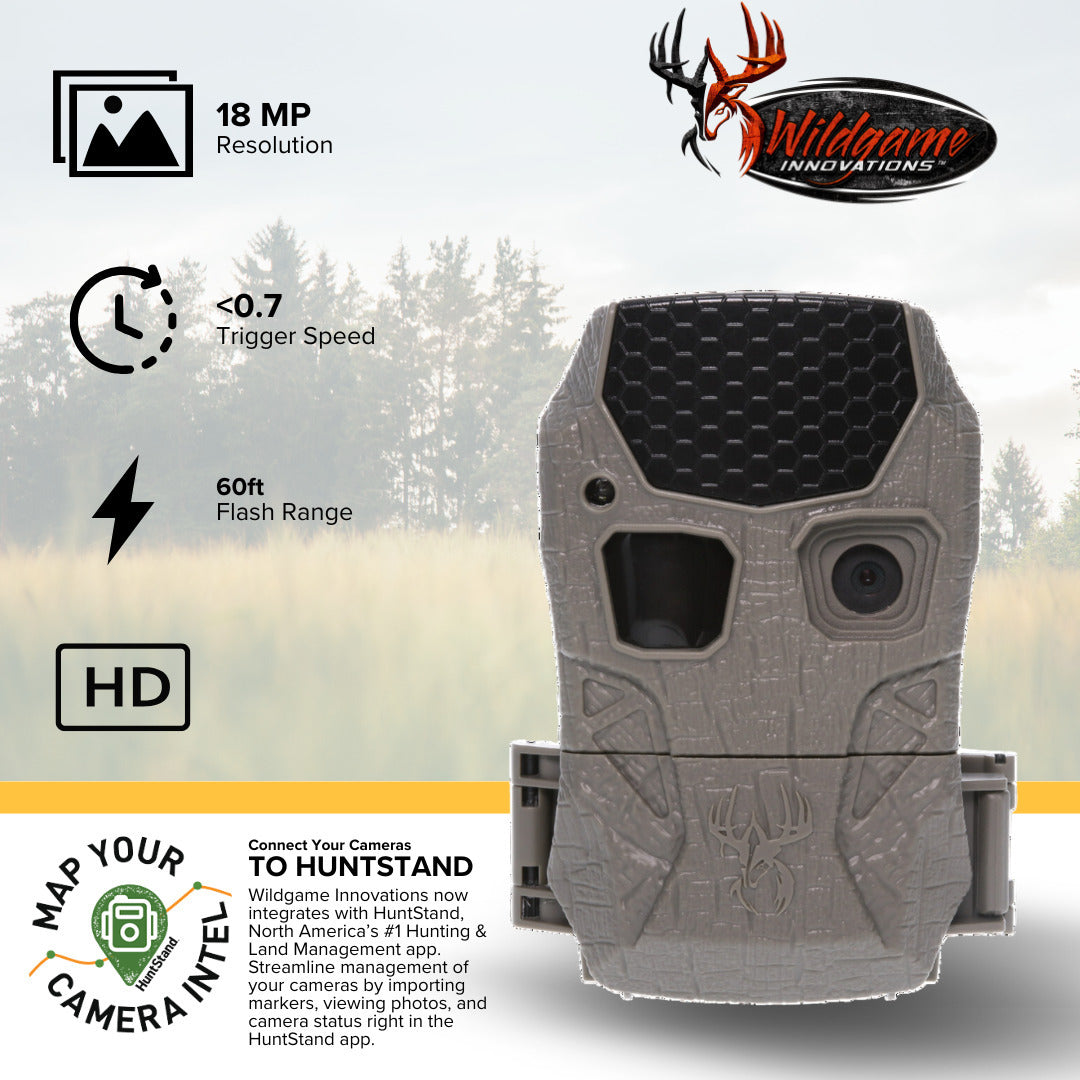 Wildgame Innovations Kicker 2.0 Lightsout Trail Camera with 18MP Resolution (10-Pack) Bundle