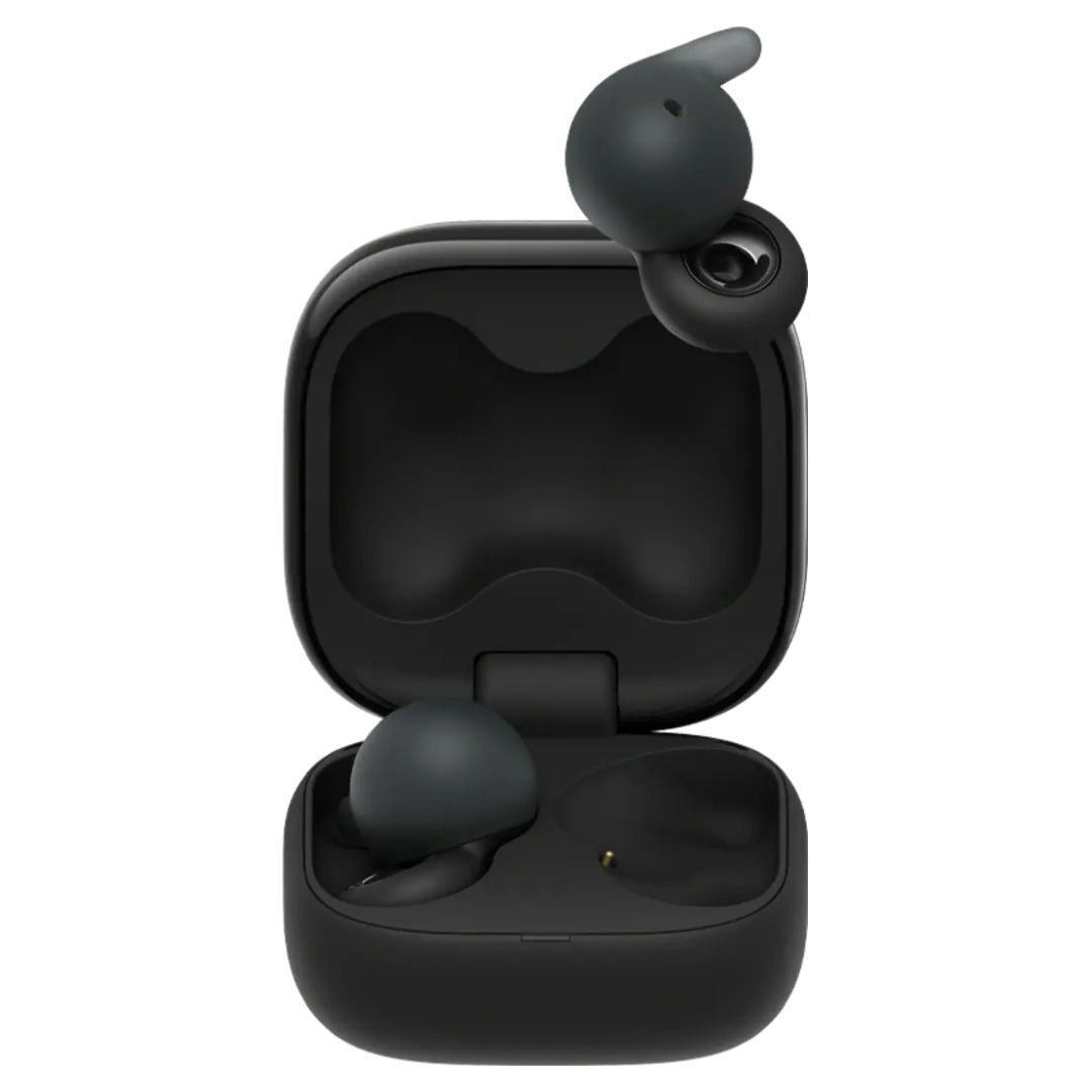 Sony LinkBuds Open Truly Wireless Earbuds with Air Fitting Supporters and Ergonomic Design (Black)