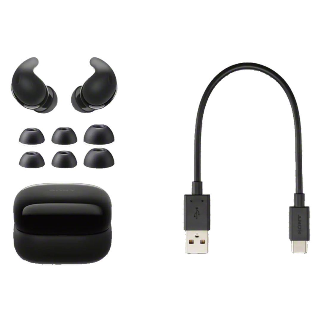 Sony LinkBuds Fit Truly Wireless Noise Canceling Earbuds with Air Fitting Supporters (Black)