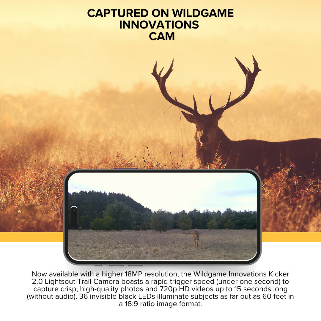 Wildgame Innovations Kicker 2.0 Lightsout Trail Camera with 18MP Resolution (6-Pack) Bundle