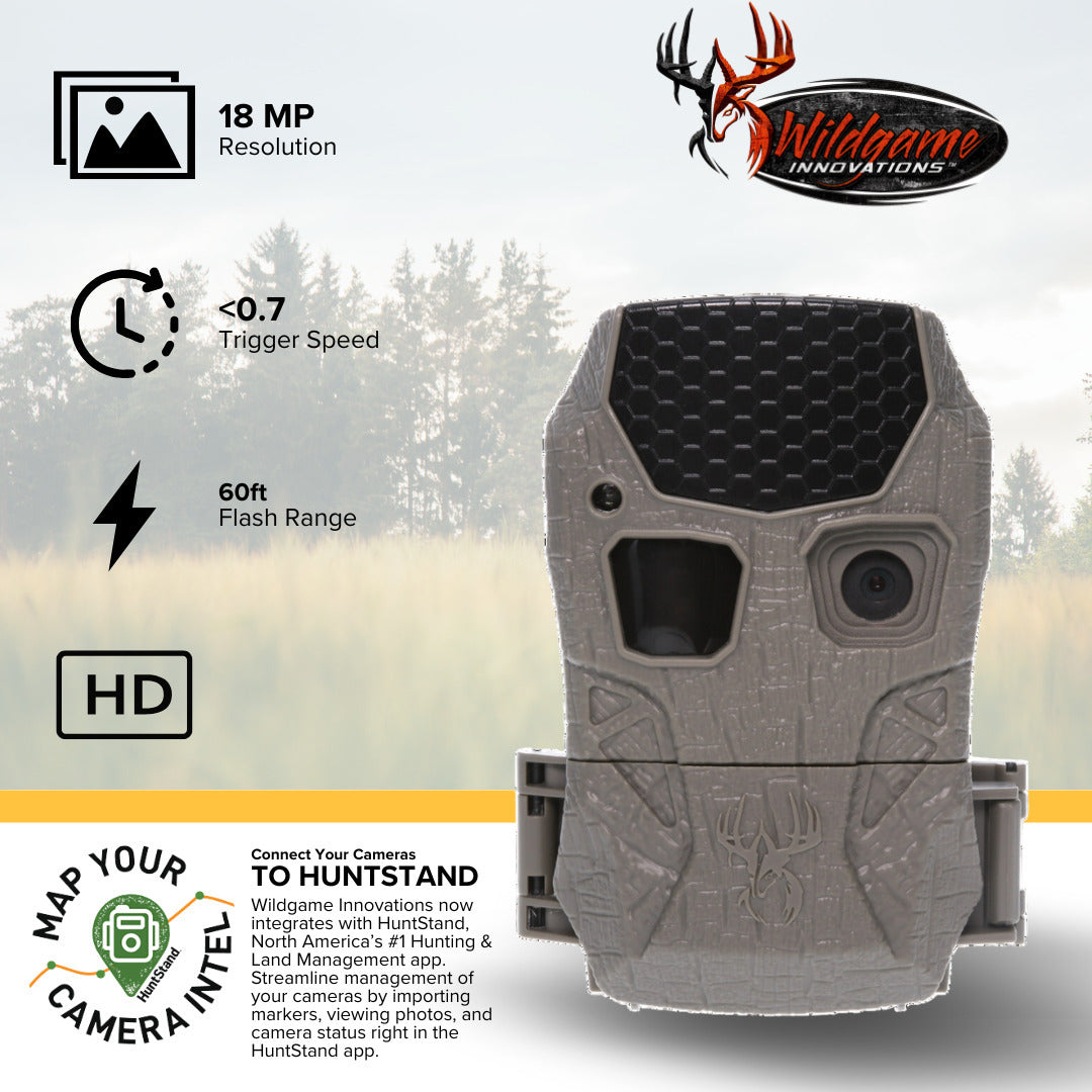 Wildgame Innovations Kicker 2.0 Lightsout Trail Camera with 18MP Resolution (4-Pack) Bundle
