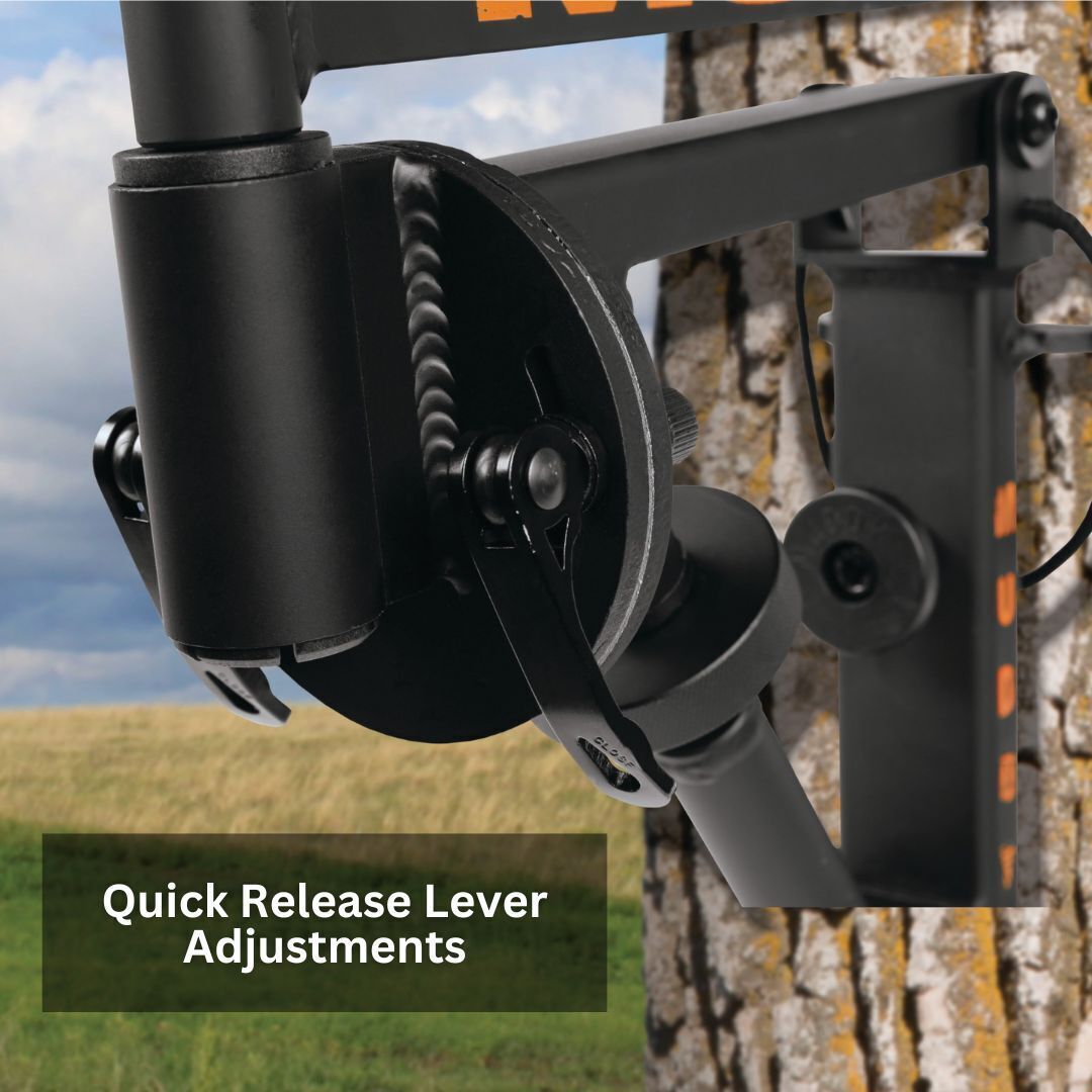 Muddy Outfitter Camera Arm with 20-Inch Aluminum Treestand Climbing Sticks and Tree Strap Bundle