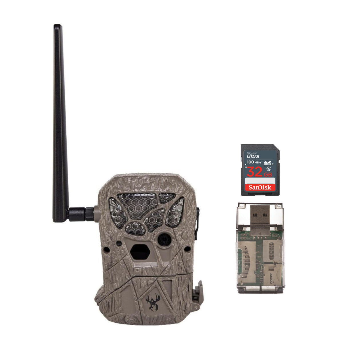 Wildgame Innovations Encounter 20MP Cellular Trail Camera with QR Code Setup (Brown) Bundle