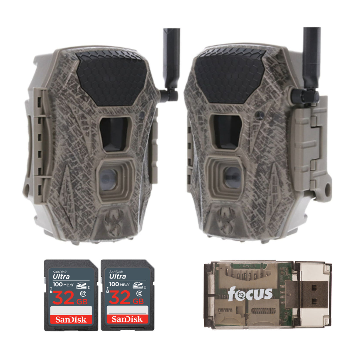 Wildgame Innovations Terra Cell 16MP Cellular Trail Camera (2-Pack) with 2 x 32GB Memory Card Bundle