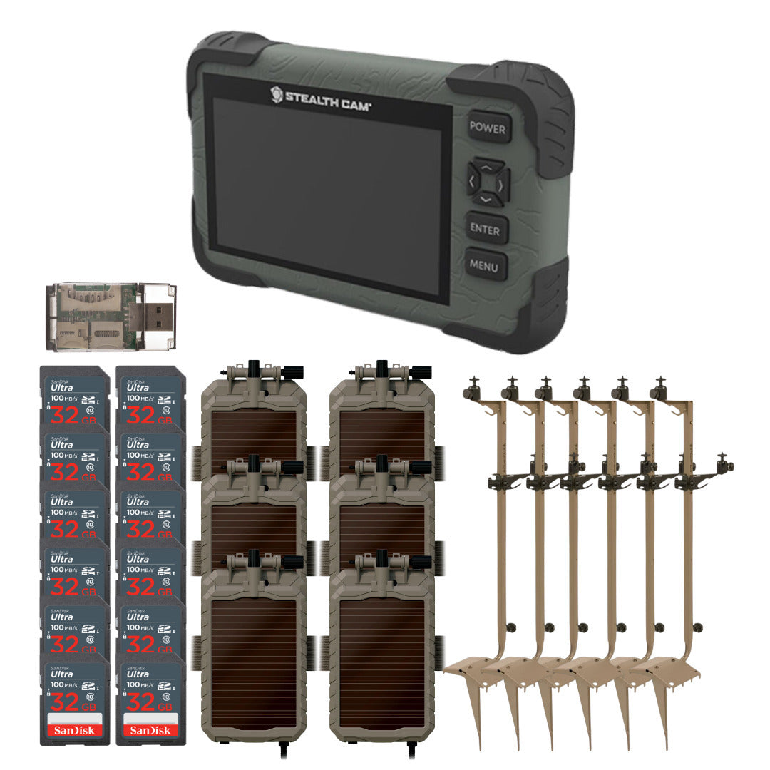 Stealth Cam Adjustable Multi-Pivot Mounting Post for Trail Camera and Battery (6-Pack) Bundle