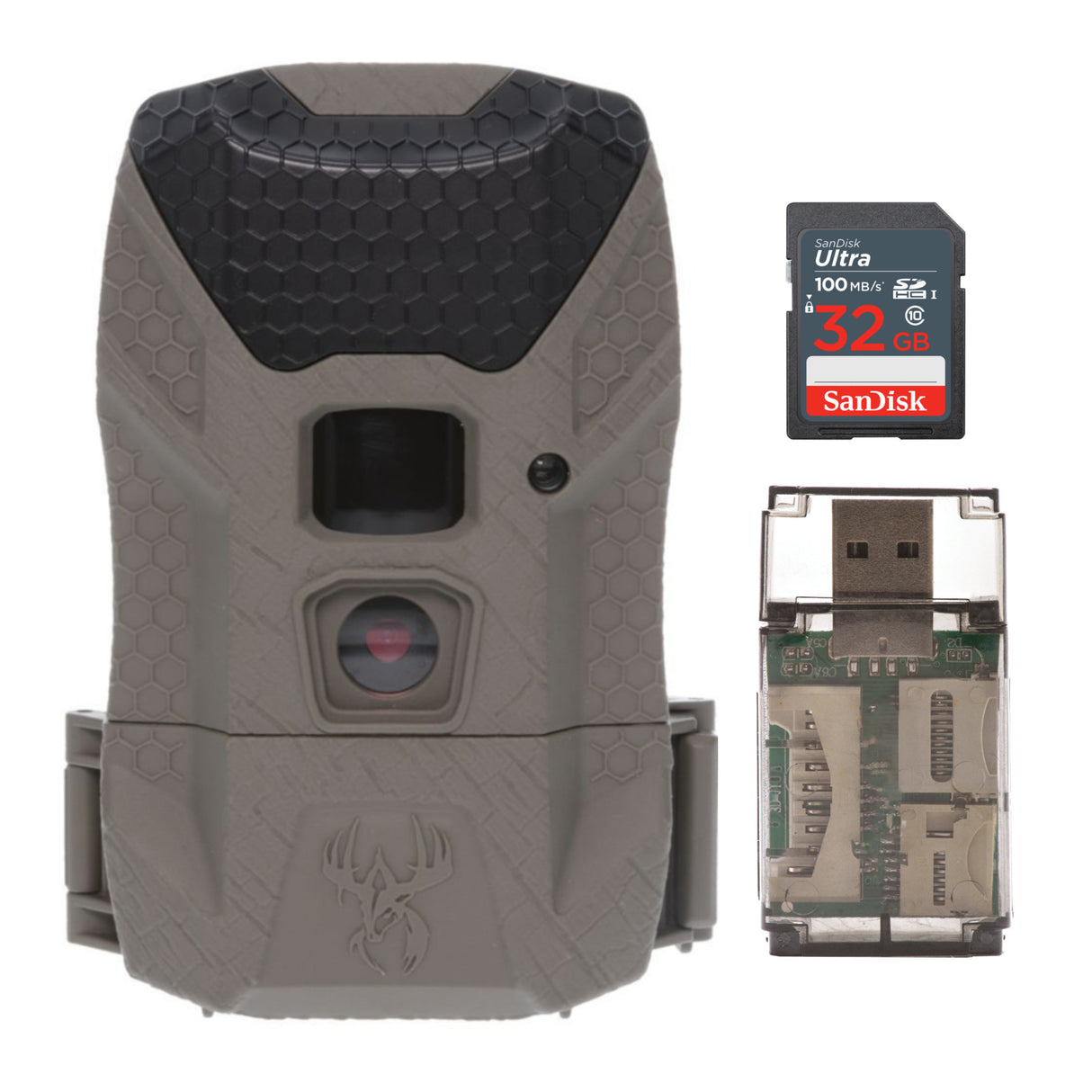 Wildgame Innovations Wraith 2.0 Lightsout Trail Camera with 40 Infrared LEDs with Memory Card Bundle