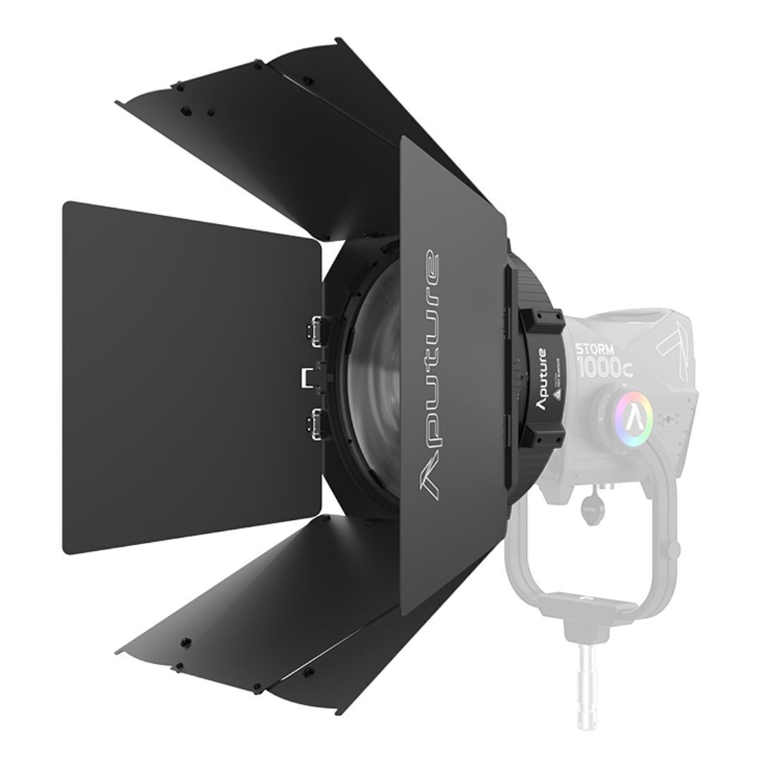 Aputure CF12 Barn Doors for CF12 Fresnel with 8-Leaf Design and Metal Scrim Holder (Black)