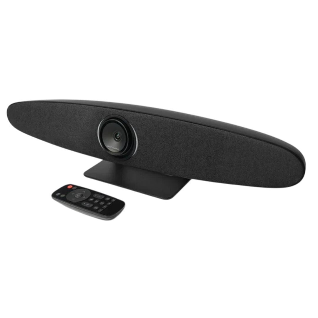 Rocware RC10 4K UHD USB Video Bar with 121-Degree Wide Field of View and Auto-Framing (Black)