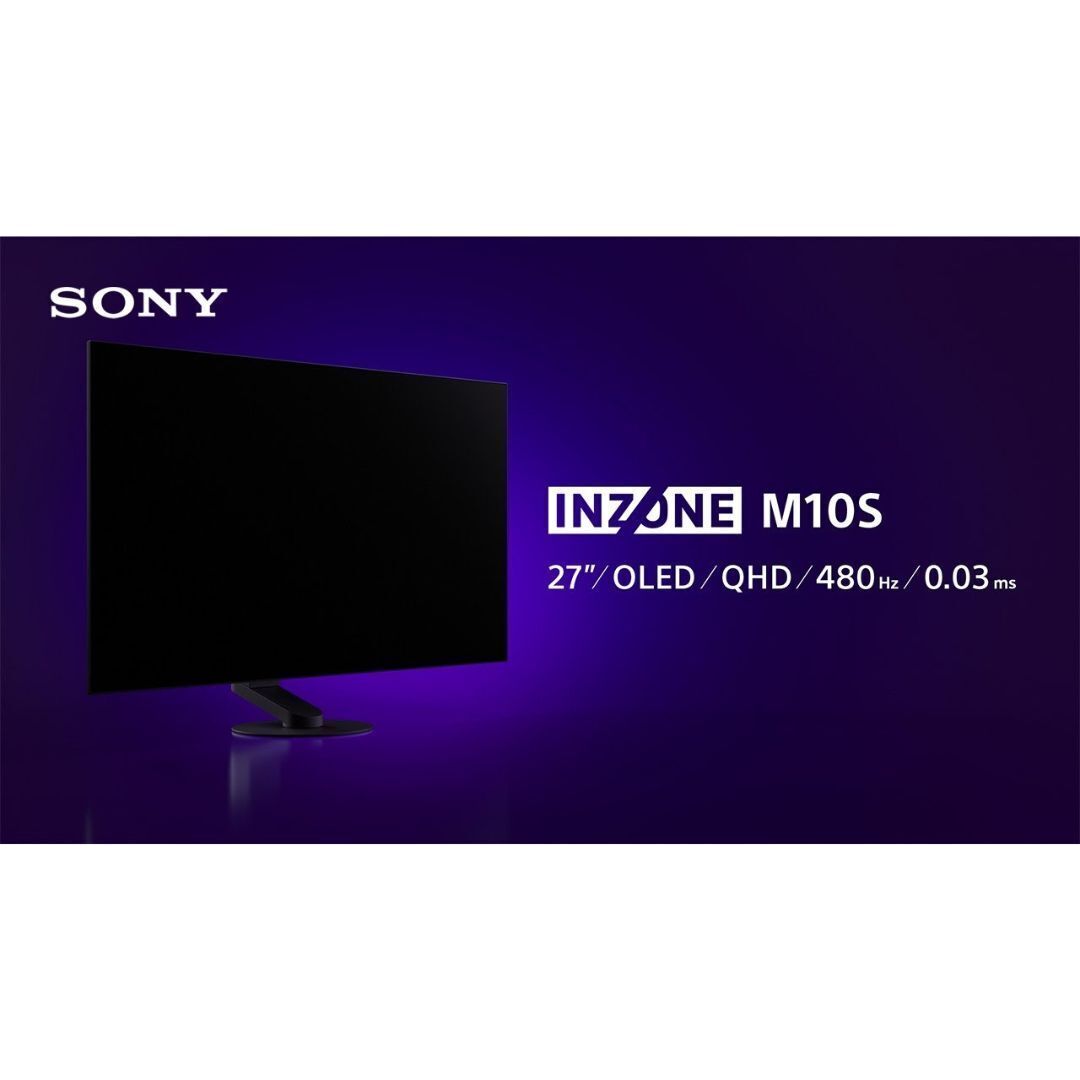Sony INZONE M10S OLED QHD 1440p 27-Inch Gaming Monitor with DisplayPort 2.1 Cable Input (Black)