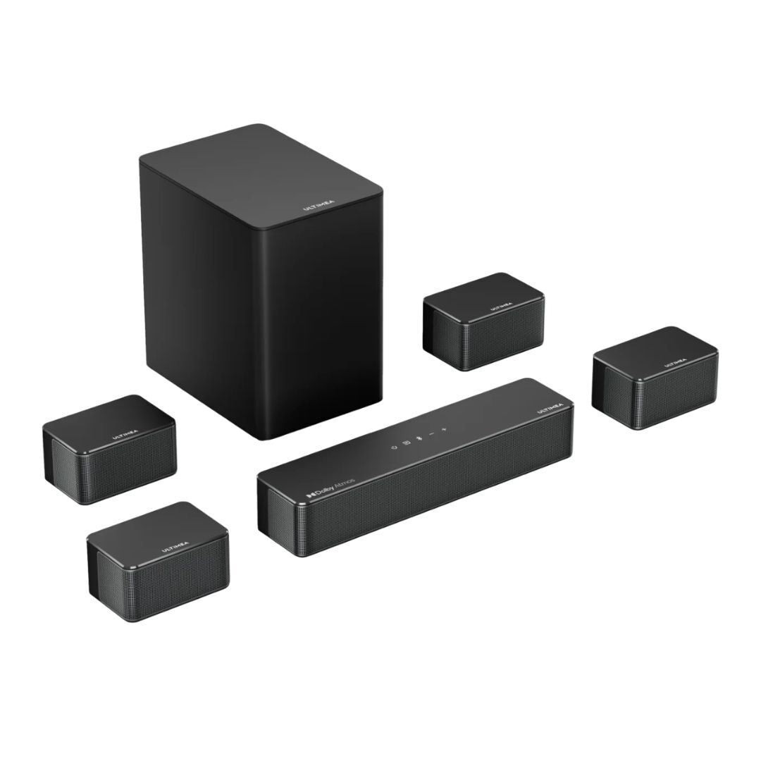 Ultimea Poseidon D80 7.1 Soundbar Dolby Atmos Surround Sound System with Surround Sound (Black)