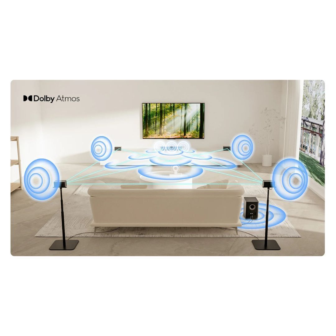 Ultimea Poseidon D80 7.1 Soundbar Dolby Atmos Surround Sound System with Surround Sound (Black)