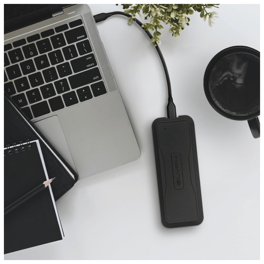 Glyph Atom EV NVMe SSD with USB 3.2 Type-C Port and 1000 MBPS Transfer Speed (2TB, Black)