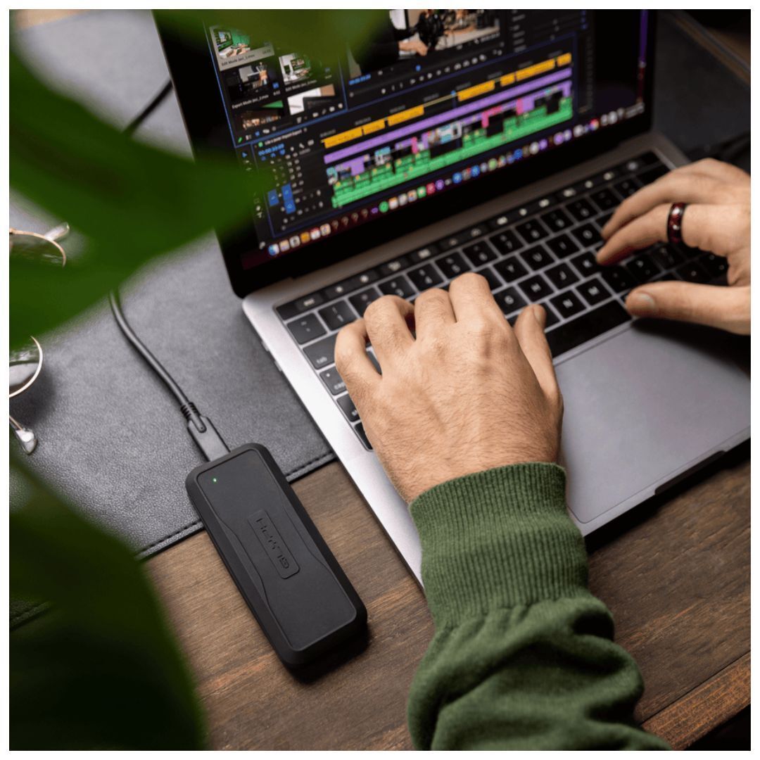 Glyph Atom EV NVMe SSD with USB 3.2 Type-C Port and 1000 MBPS Transfer Speed (2TB, Black)