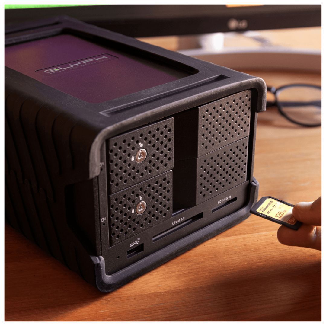 Glyph Blackbox Pro Raid Desktop Drive with USB-C 3.1 Gen2 Interface and 7200 RPM (16TB, Black)