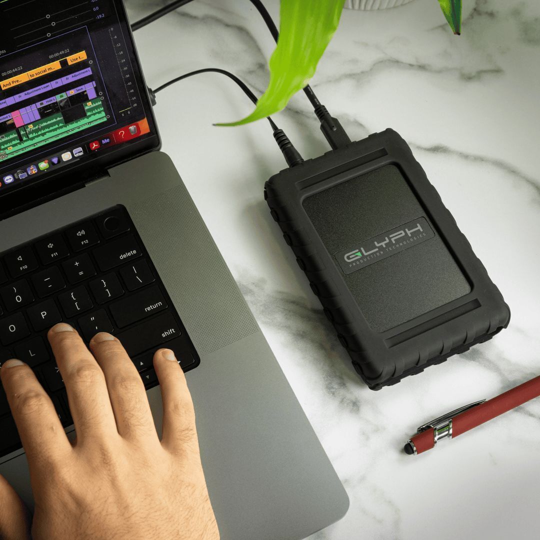 Glyph Blackbox Plus U.2 Enterprise Class NVMe USB-C 3.2 Gen2 Solid State Drive (7.6TB, Black)