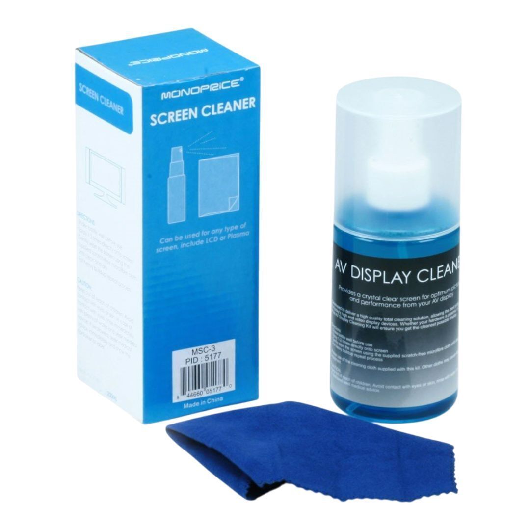 Monoprice Universal Screen Cleaner for LCD and Plasma TVs, Smartphones, and Tablets (Large Bottle)