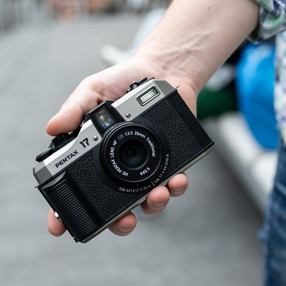 Pentax 17 F3.5 Dark Silver Camera with HP5 Plus Black-White 36 Exp Roll Film (3-Pack) Bundle