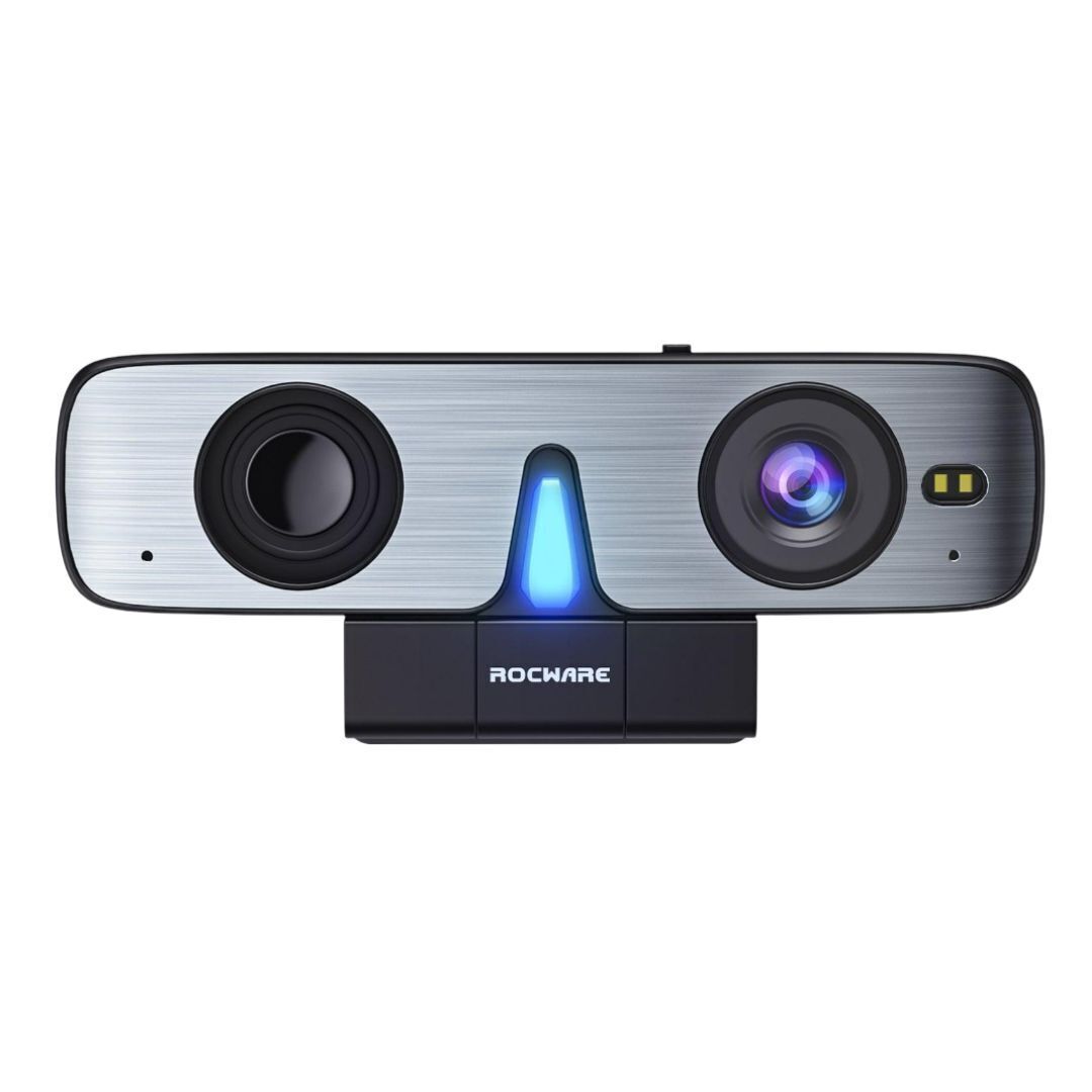 ROCWARE RC08 1080P HD All-In-One USB Webcam with Built-In Speaker and Mic for Video Conferencing