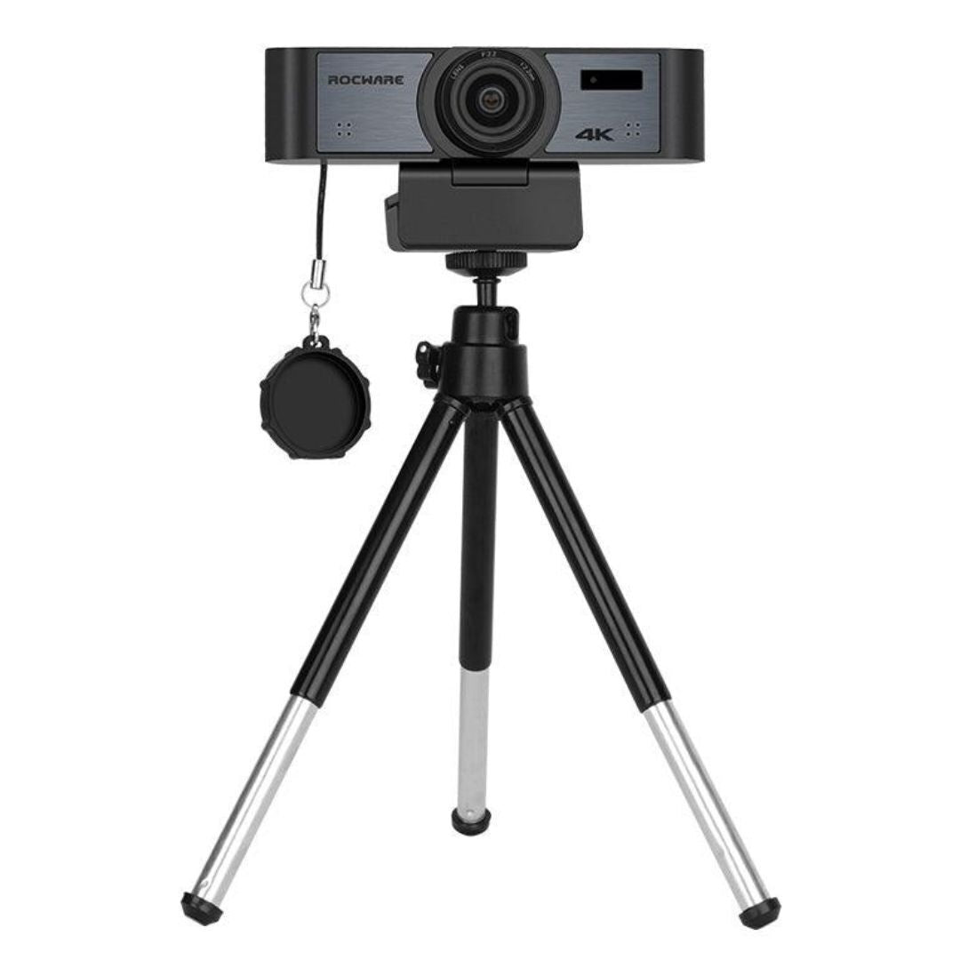 ROCWARE RC16 4K USB AI Webcam with UHD CMOS Image Sensor, 8x Digital Zoom, and Humanoid Tracking