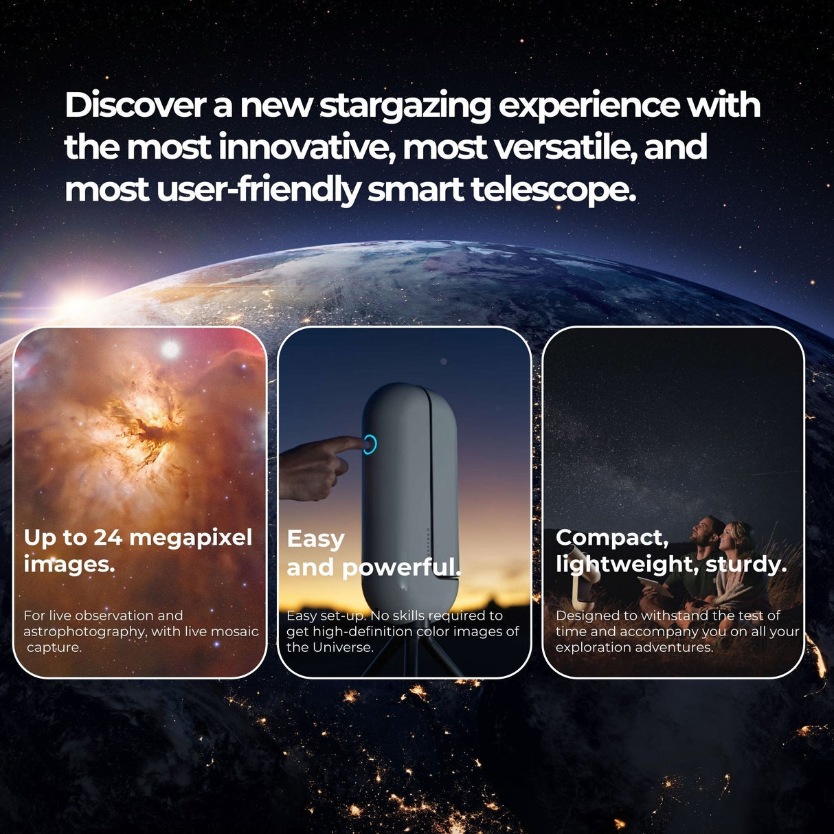 Vaonis VE50 II Vespera II Exploration Station with Ultra Light Telescope Bundle