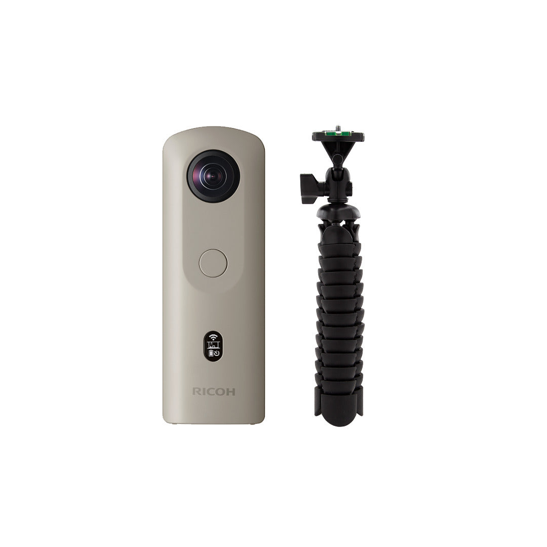 Ricoh Theta SC2 Business Edition Indoor and Outdoor 4K Camera (Gray, Refurbished) Bundle