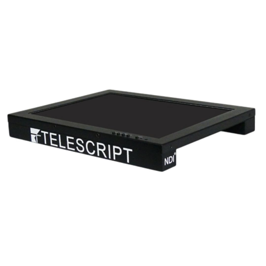 Telescript Fold and Go IP Teleprompting System with NDI and 15-Inch High-Bright Monitor (Black)