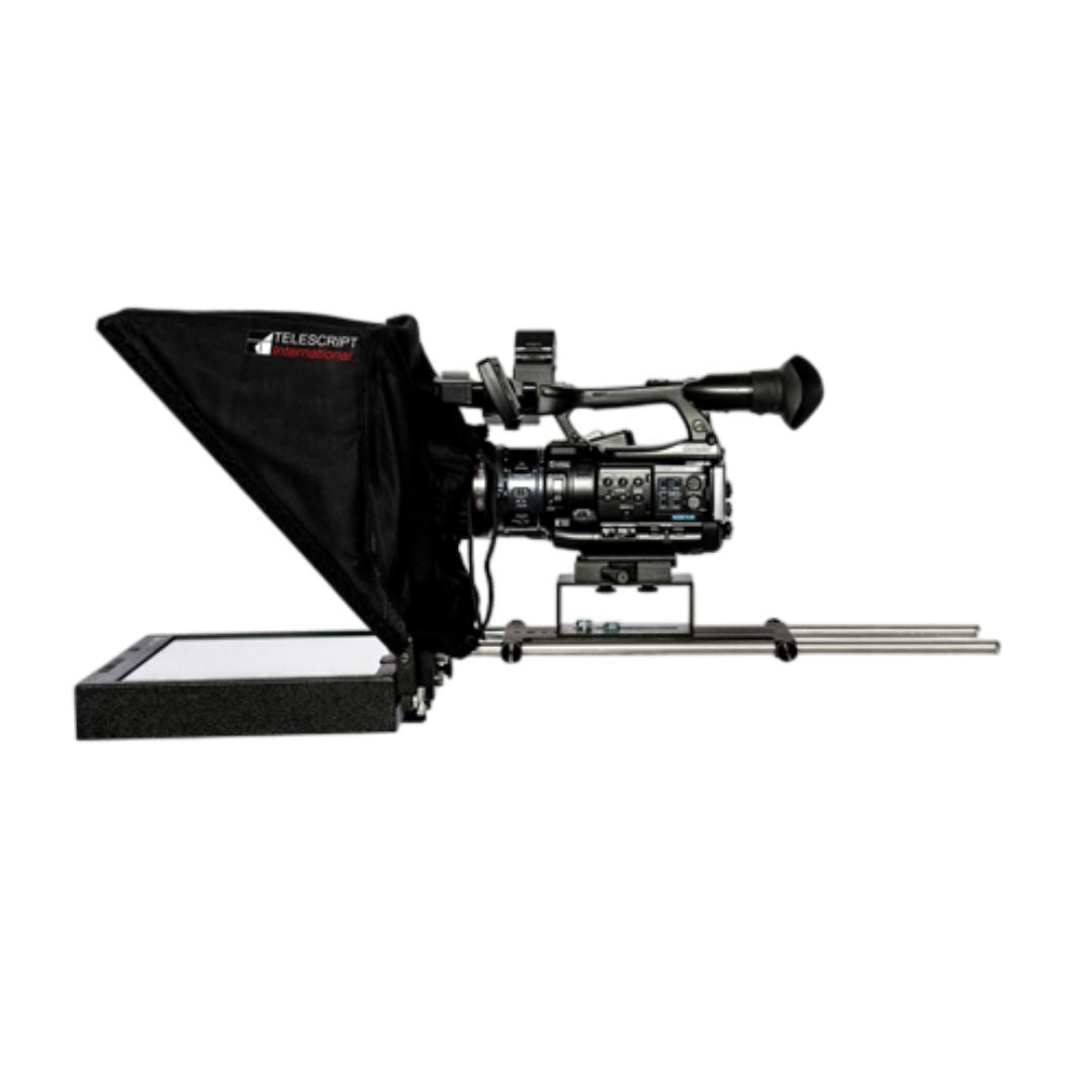 Telescript Fold and Go IP Teleprompting System with NDI and 15-Inch High-Bright Monitor (Black)