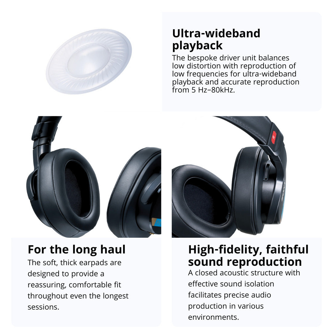 Sony MDR-M1 Professional Reference Monitor Headphones (Black) with Headphone Case Bundle