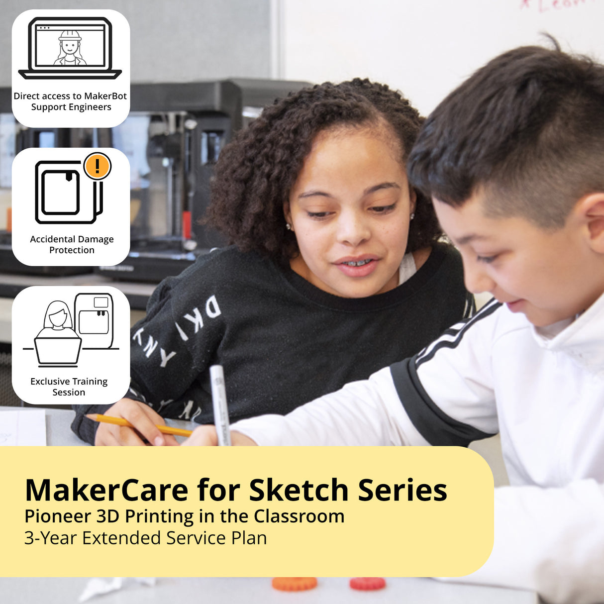 MakerBot Sketch 3D Classroom Bundle - 3 YR MakerCare