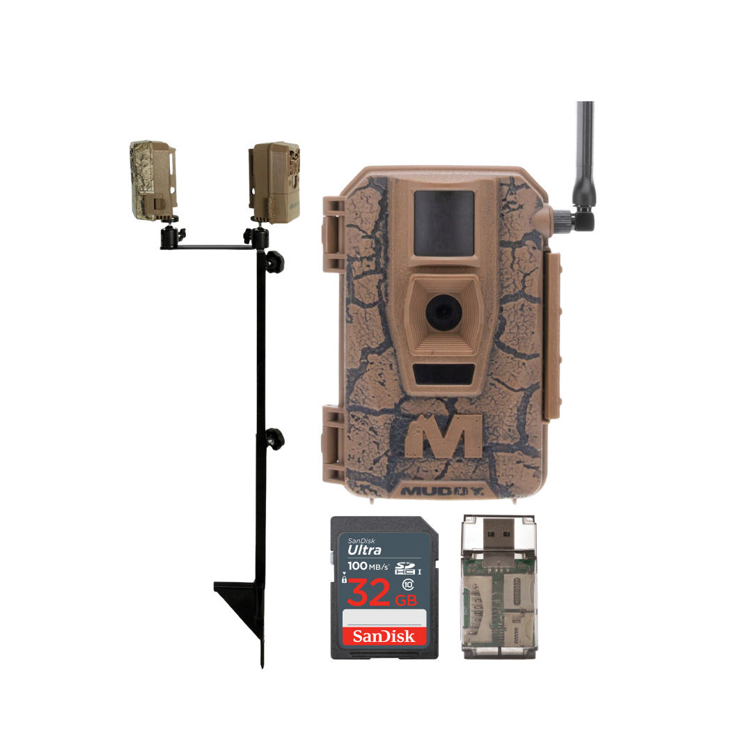 Muddy Mitigator Cellular 24MP Imaging Trail Camera with 32 GB Memory Card Bundle