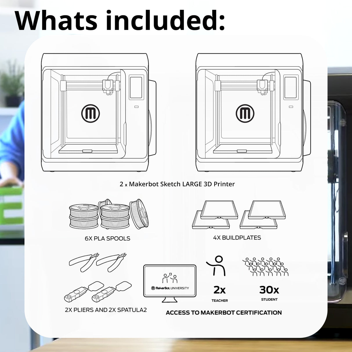 MakerBot Sketch Large 3D Classroom Bundle